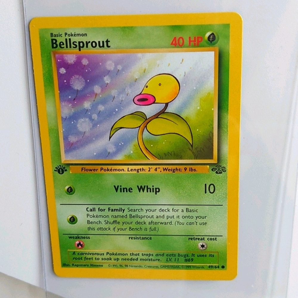 COPY - Vintage 1999 Pokemon 1st Edition Bellsprout # 49/64 Jungle Common